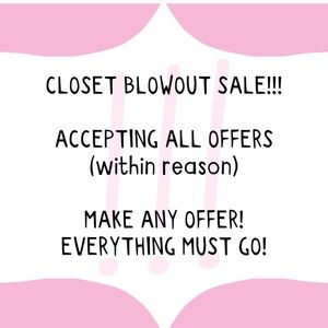 ✨👠 CLOSET BLOWOUT SALE 👠✨
